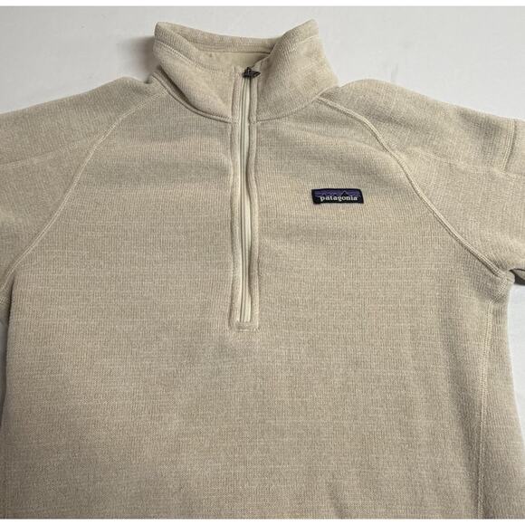 Patagonia Better Sweater Fleece 1/4 Zip Pullover Top Women's Small Oyster White - Picture 3 of 13